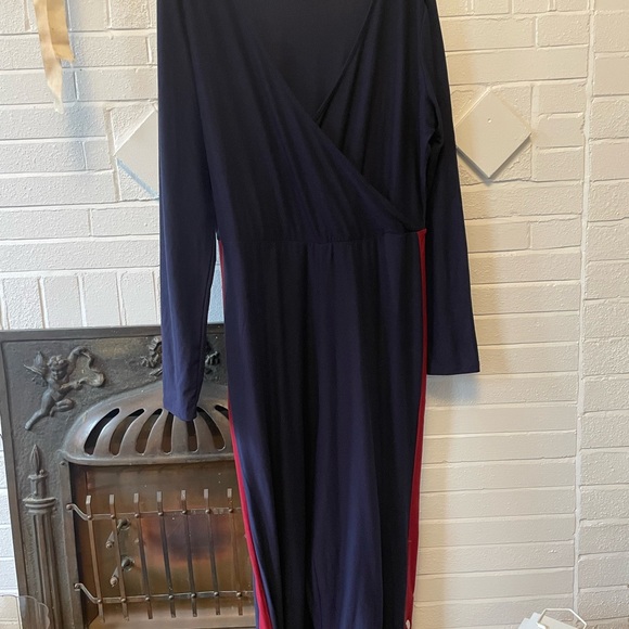 Fashionable Navy blue stretch jumpsuit size L - Picture 4 of 4